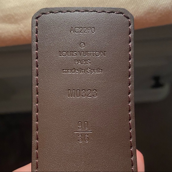 **TRADE** Louis Vuitton Monogram Belt Size 36 - Picture 3 of 4